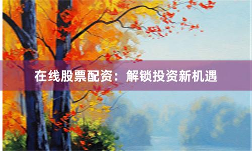 在线股票配资：解锁投资新机遇